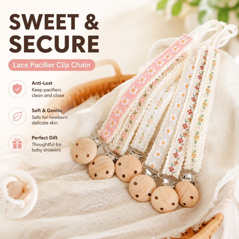 Baby Products Newborn - Lace Pacifier Clip Chain for Newborn