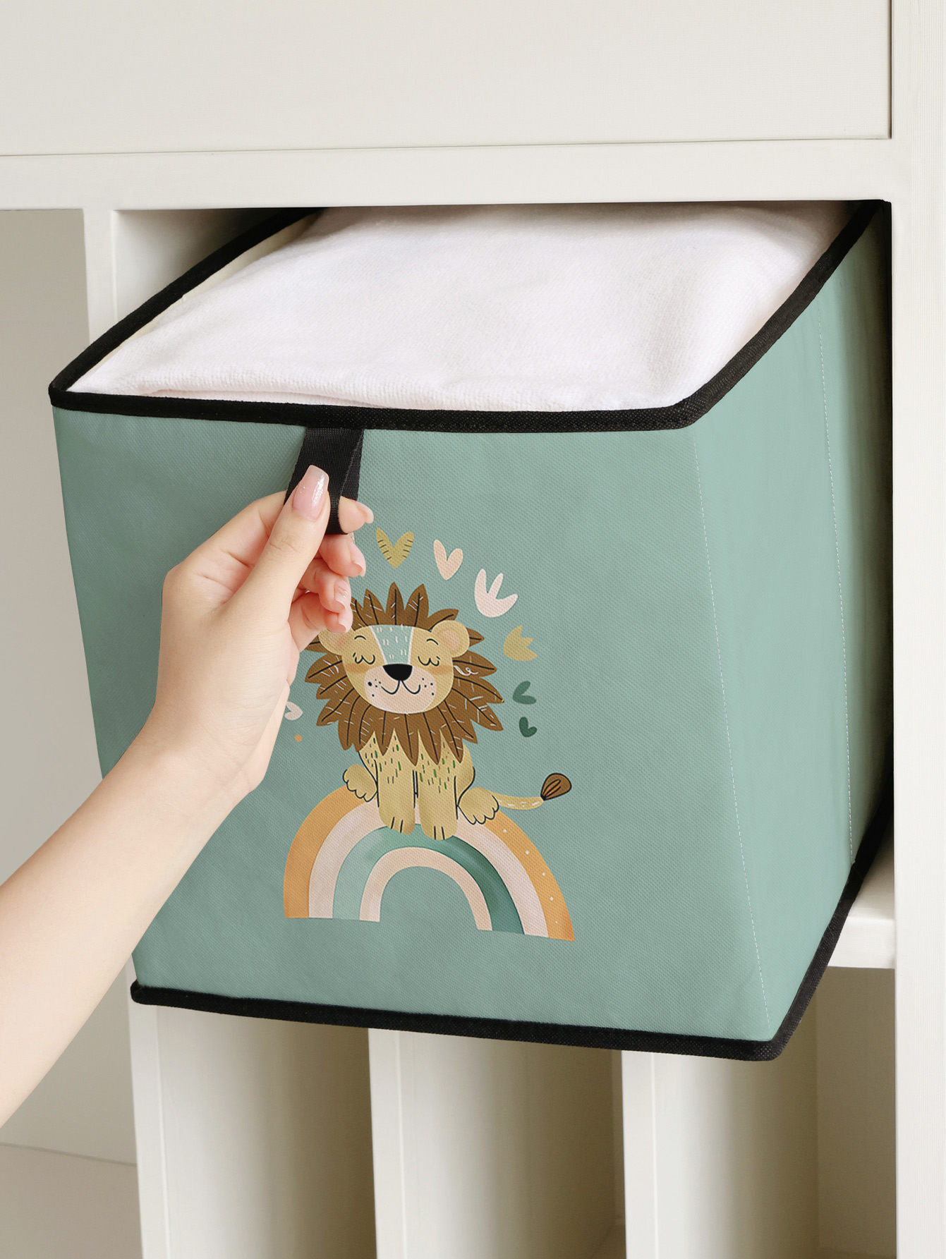 Cute Lion Rainbow Print Foldab - đánh giá và giá Baby Products Storage Box